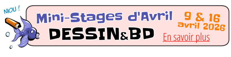 Stage dessin et BD pendant les vacances scolaires d'Avril